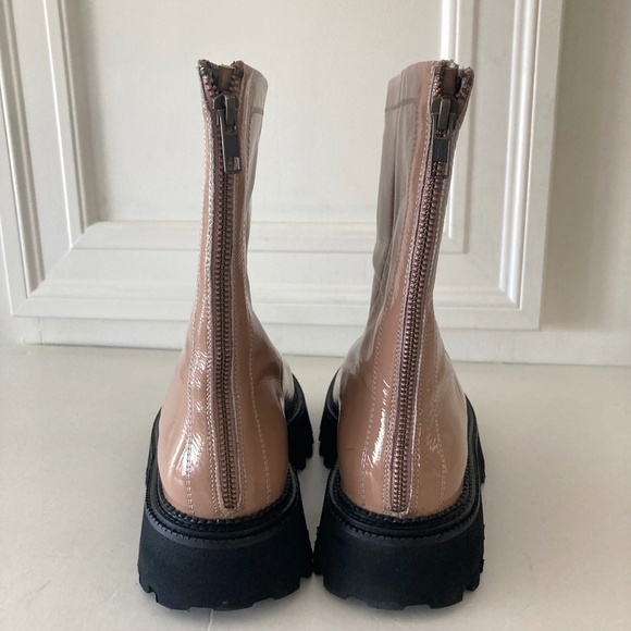 NIB Seychelles Anthropologie Last Chance Beige Patent Leather Boots Sz 7 - Picture 8 of 12